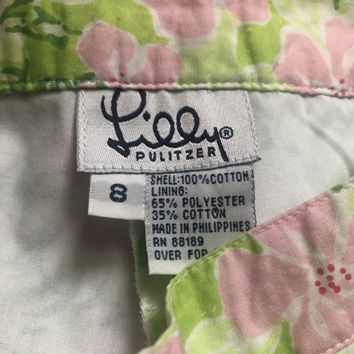 Girl’s Vintage Lilly Pulitzer Capri Pants Tigers and Cherry Blossoms Size 8 - Picture 10 of 12