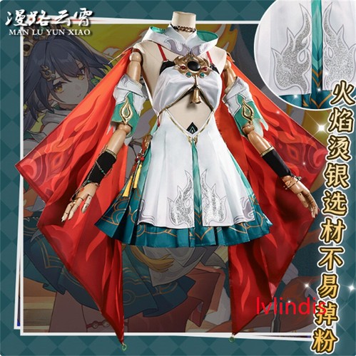 Honkai: Star Rail Yunli Halloween Cosplay Costume Girls Dress Skirt Accessory - Picture 5 of 16