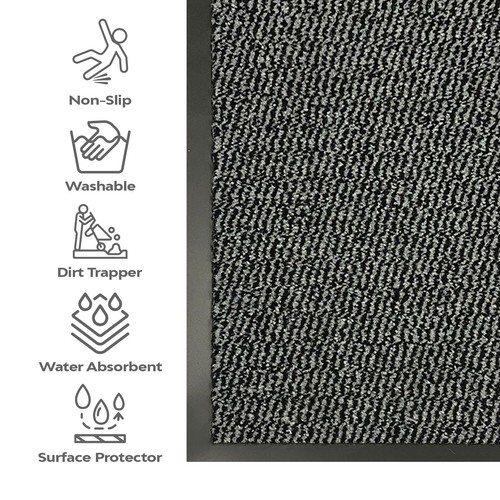 LARGE BARRIER DOOR MAT HEAVY DUTY RUBBER BACK FLOOR RUG KITCHEN HALL NON SLIP UK - Picture 38 of 113