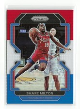 SHAKE MILTON #58 2021-22 PANINI PRIZM 76ERS RED WHITE BLUE