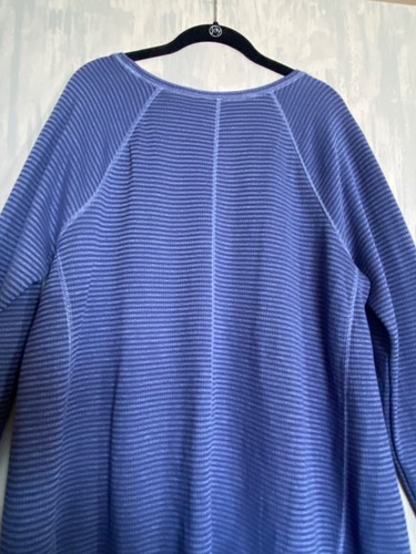 J.JILL gestreifte Baumwoll Strick Tunika/Pullover Kleid blau/indigo Langarm PXL - Bild 12 von 15