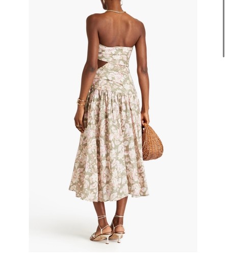 Zimmermann lyre wrap tie side midi dress NWT size 2 (also available in size 3) - Picture 3 of 6