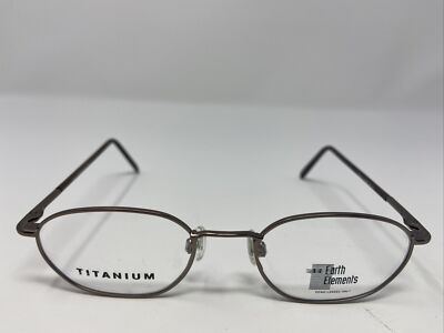 EARTH ELEMENTS EYEGLASSES FRAME DR.BAILEY TPE 47-20-135 GUNMETAL/BROWN K586