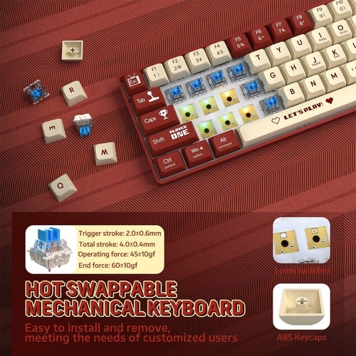 ATTACK SHARKxAJAZZ AK680 68-Key Wired Hotswap Programmable Mechanical Keyboard - Picture 5 of 43
