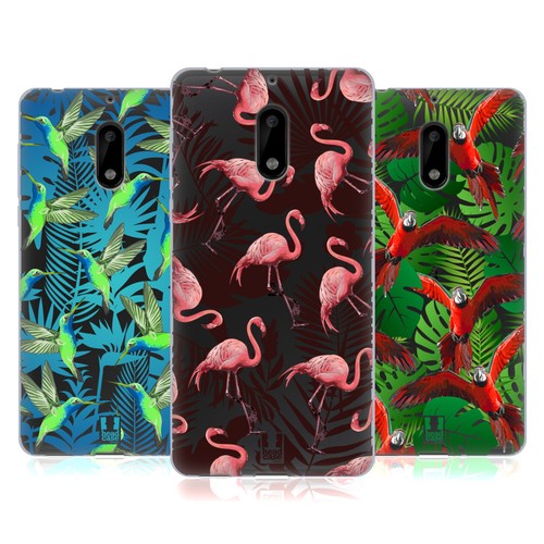 CUSTODIA IN GEL MORBIDA HEAD CASE DESIGNS FLORA E FAUNA TROPICALE PER TELEFONI NOKIA 1 - Foto 1 di 10