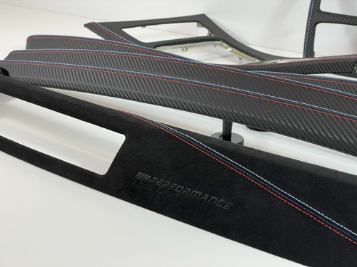 BMW E92 CIC ALCANTARA CARBON Leather M Stitching Interior trim kit set LHD - Bild 14 von 14