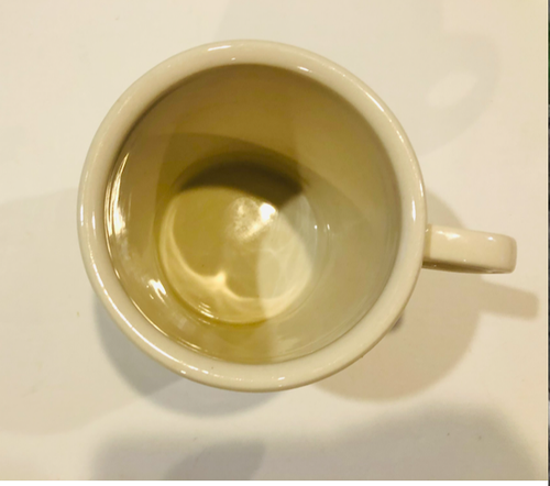 Tasse à café initiale Anthropologie Letter I blanche noire rétro monogramme - Photo 2 sur 5
