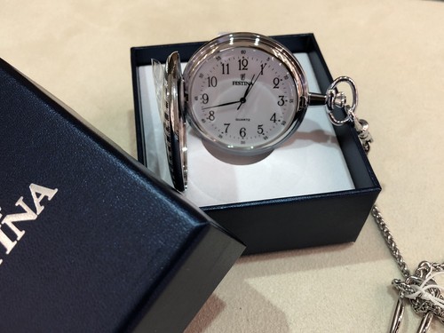 OROLOGIO FESTINA TASCA CIPOLLA UOMO F2021/1 ACCIAIO CON CATENA - Foto 2 di 5