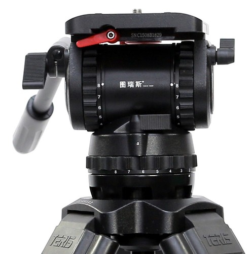 TERIS V18L 70" Professional Aluminum Video Tripod Fluid Head 18KG 100mm Bowl - Picture 8 of 9