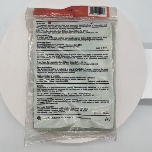 Bolsas de aspiradora tipo A estilo 2 aspiradoras verticales cuidado del hogar paquete de 2 Bissell 2 - Imagen 2 de 2
