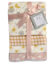 RECEIVING X4 - CRIBMATES GIRLS - SUN PLAID - BLANKETS COTTON 4 PACK BABY