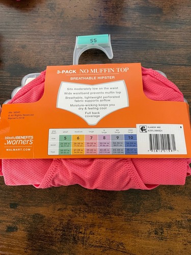Blissful Benefits By Warner's No Muffin Top Confezione da 3 Hipster Traspiranti S (5) - Foto 2 di 2