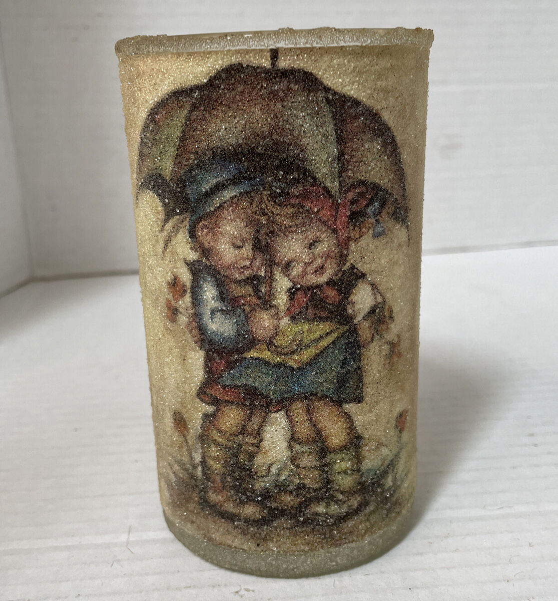 3-Vintage Sugar Frosted Glass Candle- Woodland, Holly Hobby 3-Vintage Sugar Frosted Glass Candle- Woodland, Holly Hobby