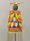 African Yoruba Beaded Multi Colored Bird Crown