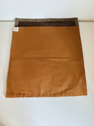 Z Gallerie Beaded Glass PLACEMATS TWO-TONED COPPER 15" x 15" Square Pair New - Picture 7 of 9