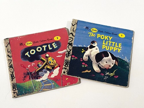 Applause The Poky Little Puppy Figure + 2 A Little Golden Books Tootle Train - Picture 5 of 13