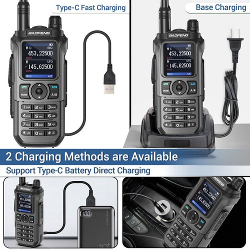 5 x BaoFeng UV21 Pro V2 Walkie Talkie ricetrasmettitore radioamatore bidirezionale a lungo raggio US - Foto 6 di 12