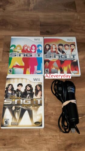 Wii Disney Sing It PARTY Hits POP-Spiel SET Karaoke KOMPLETT Kindermikrofone 1 2 - Bild 3 von 7