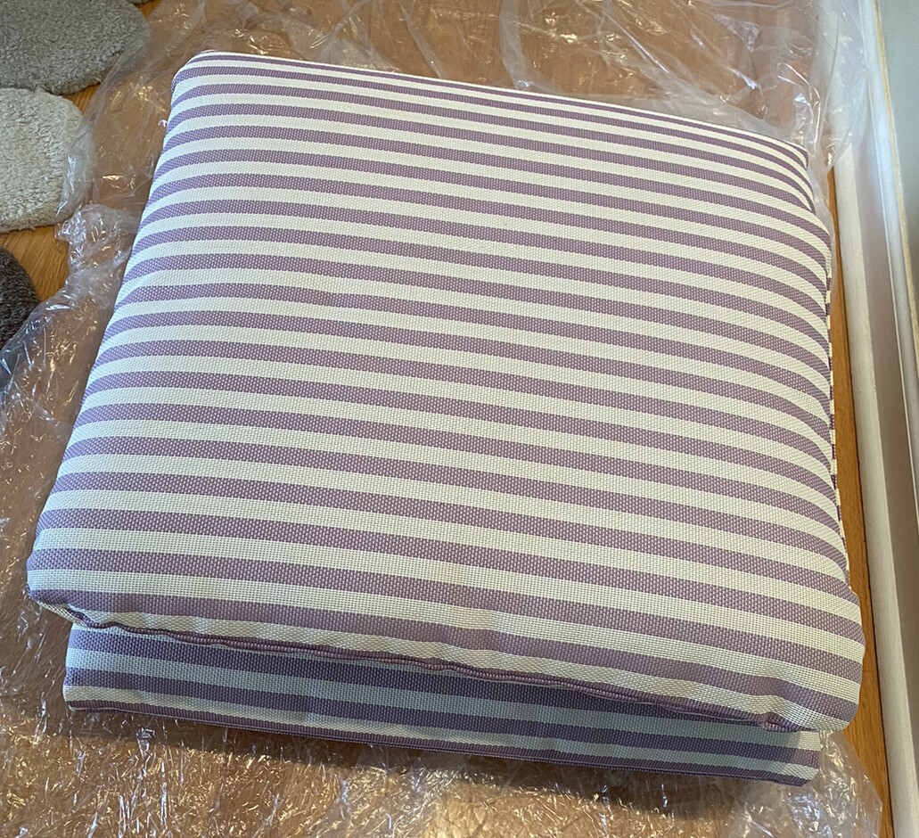 Vintage Outdoor Chaise Lounge Cushion Seat Back Suntan 1986 Purple Stripes 71x24 2022, 100% nowy