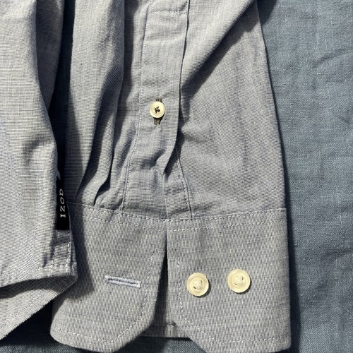 IZOD Long Sleeve, button down shirt, Blue, Size Med, Z1B28 - Picture 6 of 18