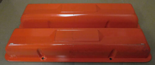 GM 1963-67 Early SB Chevy Tin Valve Covers, 283-327, Wire Holders On One - Picture 2 of 4