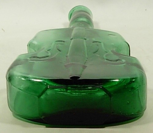 VINTAGE GREEN VIOLIN FIGURAL BOTTLE - Picture 3 of 5