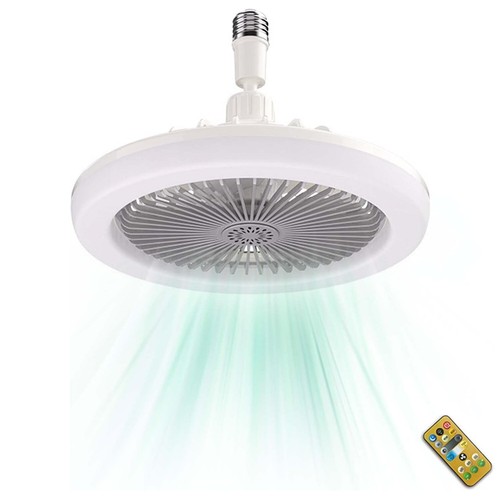 10In Socket Fan Light Ceiling Fans Lights & Remote 3 LED Colors 3 Wind Speeds - Picture 1 of 12