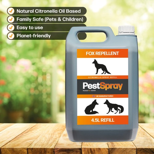 Fox PestSpray, Fox Repellent for Gardens, Natural Fox Repellent Refill Spray - Picture 4 of 4