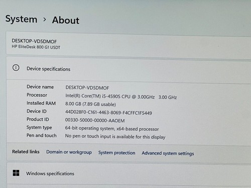 HP Compaq Elite Slim 8300 G1 Core i5 4-250GB Cheap Desktop PC CPU Computer HDMI - Afbeelding 9 van 11
