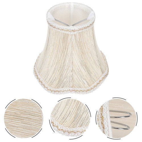 Wavy Fabric Lampshade Linen Lampshades for Table Pleated European