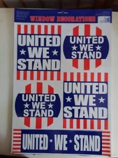 4th of July Patriotic Window Stickers UNITED WE STAND Amscan Inc.