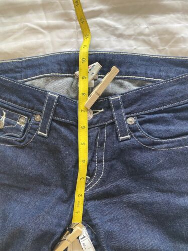 True Religion Julie Jeans, Women’s 28 Low Rise, Gold Rhinestone Logo, Y2K — NWOT - Picture 6 of 13