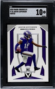 2020 Panini Chronicles V-10 Justin Jefferson Vertex SGC 10 GEM MINT RC