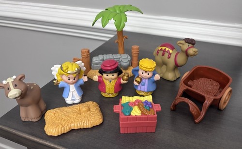 Fisher Price Little People NATIVITY Manger Replacement Angel Camel Cart Cow