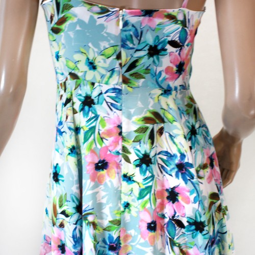 Yumi Kim 100% Silk Floral Print Strappy Zipped Summer Midi Dress Small - Picture 7 of 8