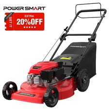 PowerSmart 22" Gas Lawn Mower, 170cc 3-in-1, Rear Wheel Drive, Grass Catcher