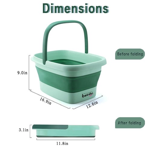 Collapsible Foot Bath Basin for Soaking Feet,Pedicure Foot Spa, Foot Tub with... - Picture 6 of 7