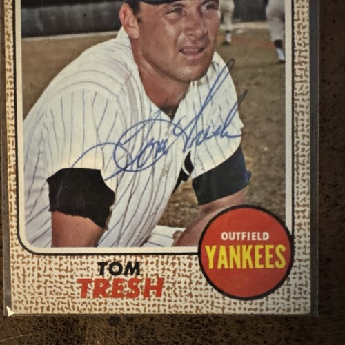 Tom Tresh Yankees Signed 1962 Topps VG-EX w/ COA JSA, Yankees Star - Picture 5 of 7