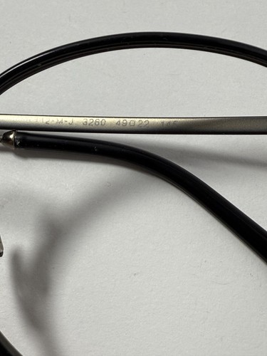 Giorgio Armani Brille Brillengestell AR112MJ 3260 49-22-145 Schwarz Rund Italy - Bild 4 von 9