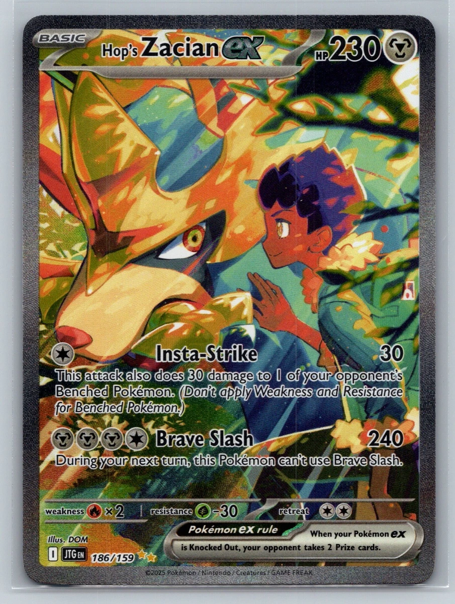 Preços baixos em Hop's Zacian Ex 186/159 Sv09: Journey Together | eBay