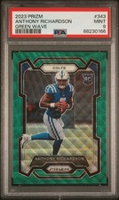 2023 Panini Prizm #343 Anthony Richardson Green Wave PSA 9 Rookie