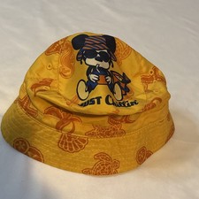 Disney Parks Official Infant Yellow Beach Bucket Cap Hat Mickey Mouse