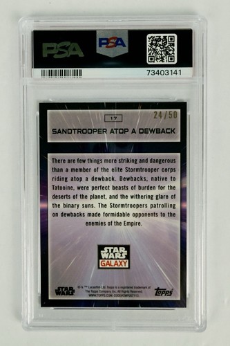 2022 Star Wars Galaxy Sandtrooper #17 Mojo Refractor 24/50 PSA MINT 9 - Picture 3 of 3