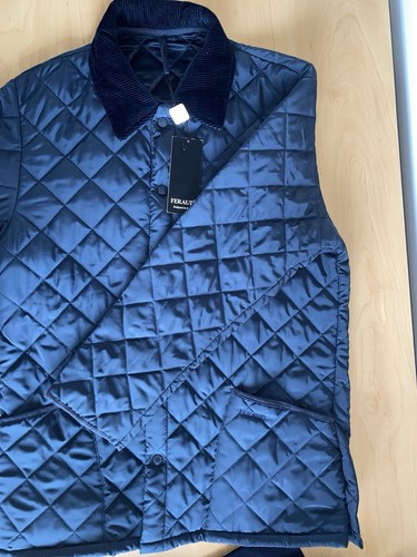 Feraud Men's Medium Dark Navy Quilted Jacket - Picture 2 of 16