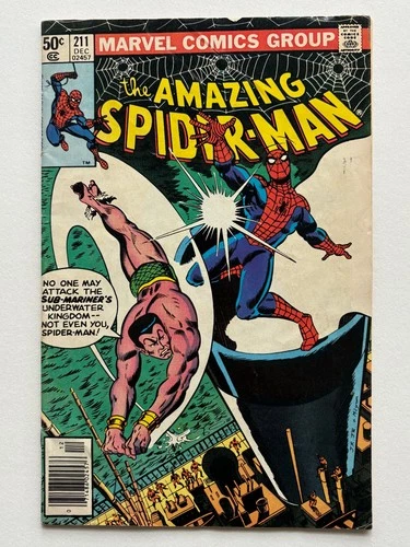 Amazing Spider-Man #211 (1980) Sub-Mariner John Romita Jr VG range