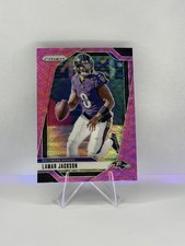 2024 Panini Prizm - Lamar Jackson Pink Wave Prizm #19 Baltimore Ravens ￼