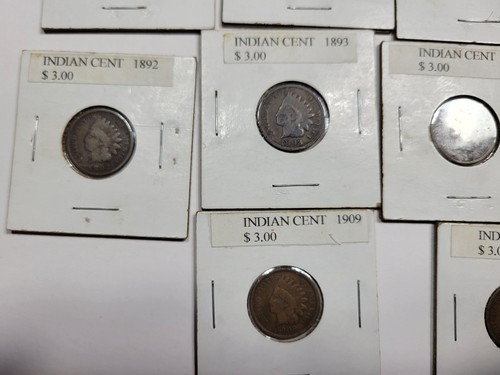 14X MIXED DATES Indian Head Cent Penny 1c 14ot 1800's Dates Mostly *K942 - Picture 2 of 6