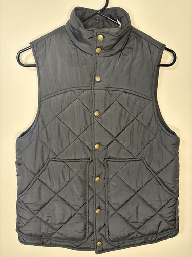 JACK SPADE Herren Unisex Steppweste gefüttert in Wollmischung dunkelblau Größe S - Bild 2 von 6