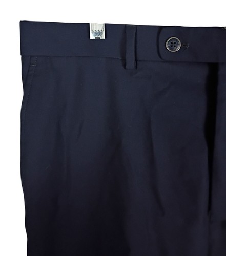 Pierre Loren Super 150s Two Piece Solid Navy Blue Suit 40L Pants 34X31 - Picture 9 of 15
