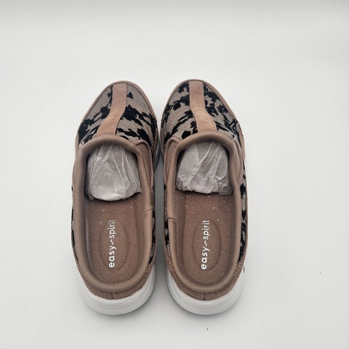 Easy Spirit TravelTime Damen-Slipper braun schwarz Blumenmuster Pantolette Clog Größe 6 NEU - Bild 6 von 9